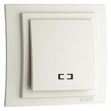 Выключатель одноклавишный с подсветкой без рамки mono electric despina - larissa 500-000125-101